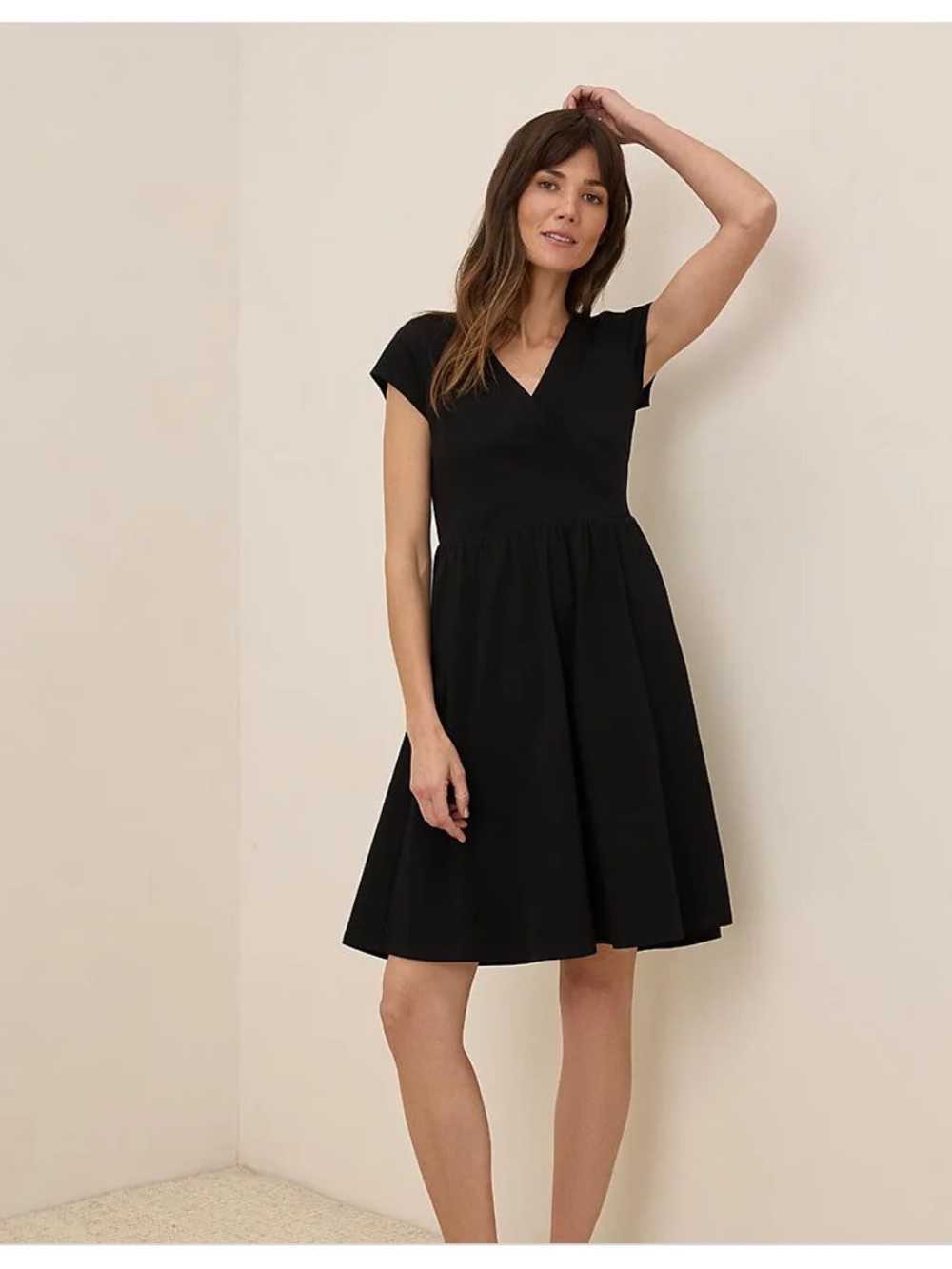 Pact Fit & Flare Crossover Dress Organic Cotton Black XXL